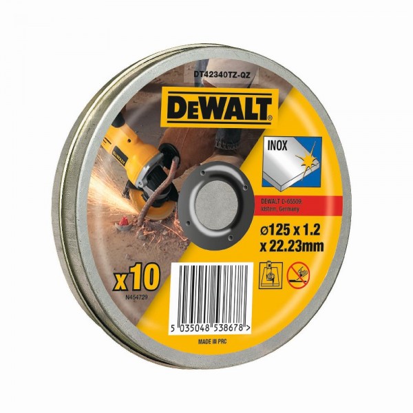 DeWALT Disco taglio acciaio inox, piatto, 125x1,2 mm - DT42340TZ-QZ