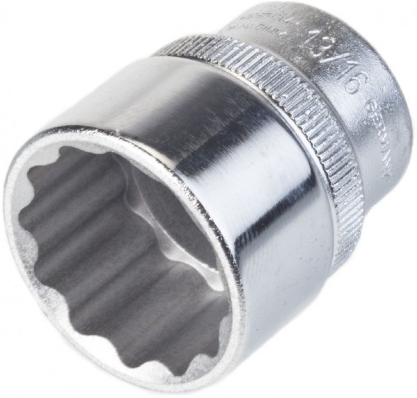 Hazet Dubbele-6-kantdopsleutelbit - Vierkant hol 10 mm (3/8 inch) - Buiten twaalfkant tractieprofiel - Sleutelwijdte: 13/16 - Totale lengte: 32 mm - 880AZ-13/16
