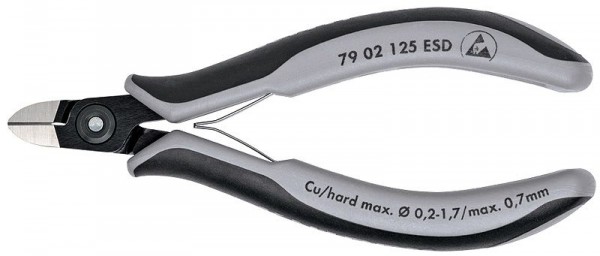 Knipex Precisie elektronica-zijsnijtang ESD met meer-componentengrepen 125 mm - 79 02 125 ESD