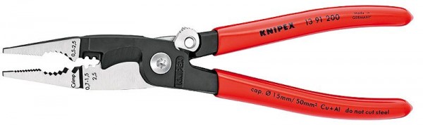 Knipex Pinza per elettroinstallazioni rivestiti in resina sintetica 200 mm - 13 91 200