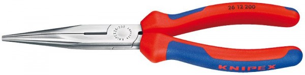 Knipex Platspitse tang met zijsnijder (telefoontang) met meer-componentengrepen 200 mm - 26 12 200 SB