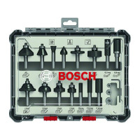 Bosch Professional Fräser-Set, 1/4 Zoll-Schaft, 15-teilig - 2607017473