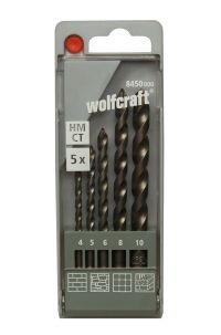 Wolfcraft Set punte da pietra in metallo duro con attacco cilindrico