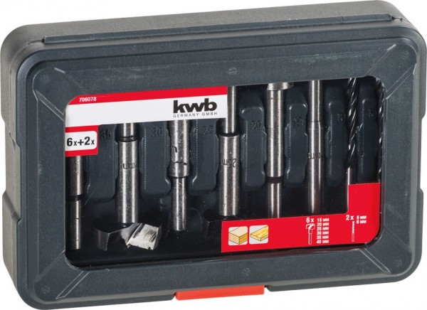 KWB Forstnerborenset, 8-delig - 706078