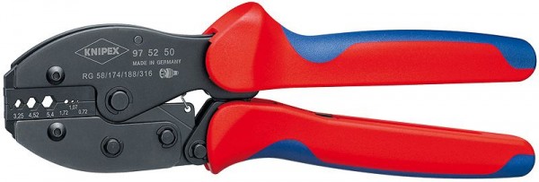 Knipex KNIPEX PreciForce Krimptang gebruineerd met meer-componentengrepen 220 mm - 97 52 50