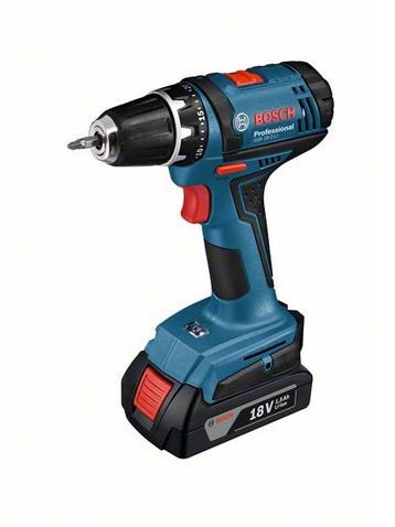 Bosch Professional Akkubohrschrauber GSR 18-2-LI Professional + 2 Akkus + Lader + L-BOXX