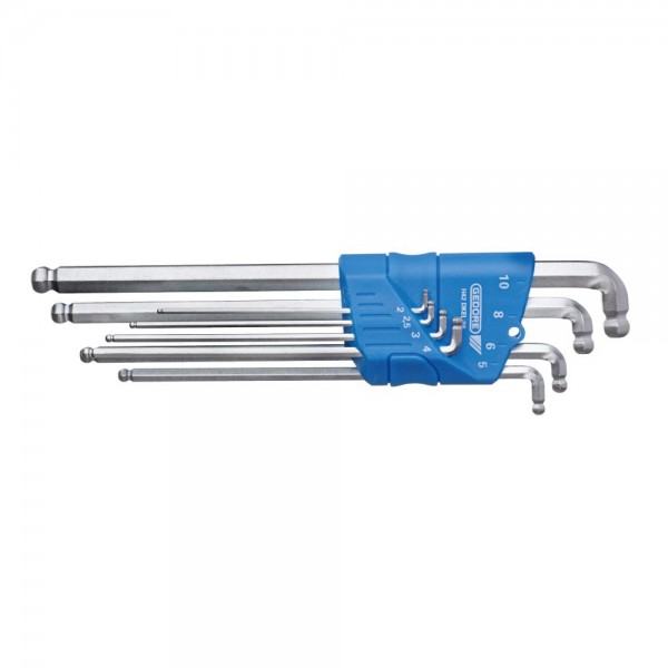 Gedore Serie di chiavi maschio esagonale piegate in supporto, 8 pz., 2-10 mm - H 42 DKEL-88