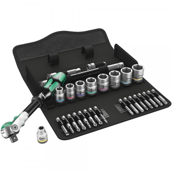 Wera 8100 SB 9 Zyklop Speed-Knarrensatz, 3/8"-Antrieb, zöllig, 29-teilig - 05004049001
