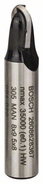 Bosch Hohlkehlfräser, 8 mm, R1 4 mm, D 8 mm, L 9,2 mm, G 40 mm