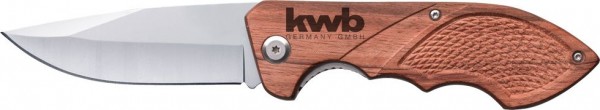 KWB Klein opvouwbaar jachtmes met houten handvat - 021990