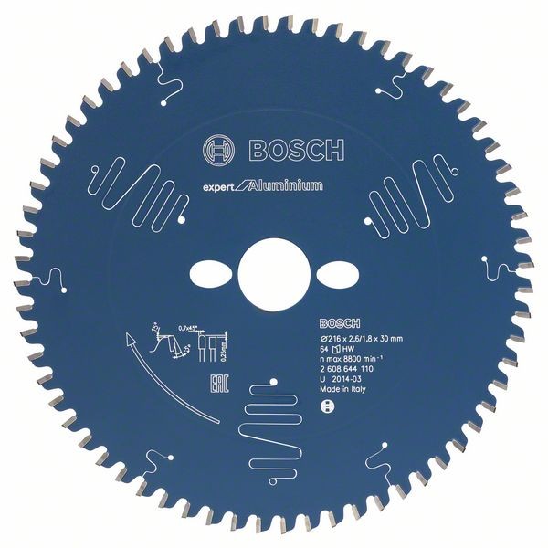 Bosch Lampe de scie circulaire Expert for Aluminium 216 x 30 x 2,6 mm, 64