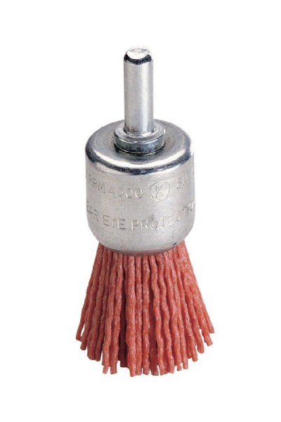 Wolfcraft spazzola a pennello in nylon, gambo 6 mm, rosso = aggressivo