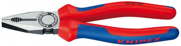 Knipex Kombitang zwart geatramenteerd gepolijst met meer-componentengrepen 160 mm - 03 02 160 SB