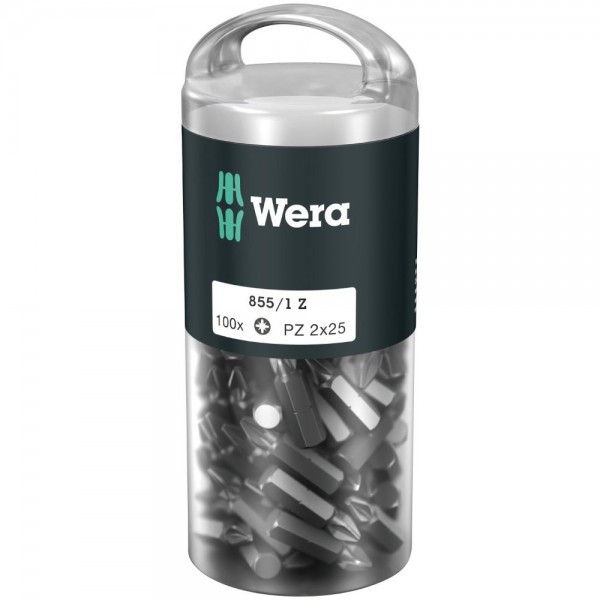 Wera 855/1 Z DIY 100 Inserti Pozidriv, PZ 1 x 25 mm (100 Bits pro Box) - 05072443001