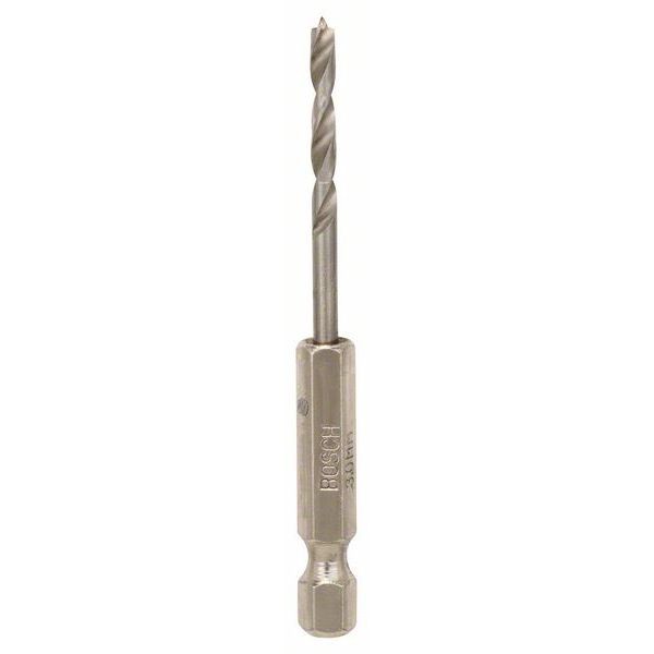 Bosch Professional Holzspiralbohrer, 1/4"-Sechskantschaft, 3 x 33 x 74 mm