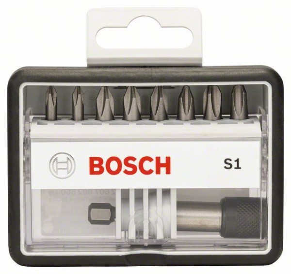Bosch Professional Set de 8+1 puntas de atornillar Robust Line, S extraduras 25 mm, 8+1 pzas. - 2607002560