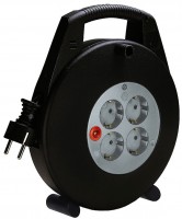 Brennenstuhl Vario Line kabelhaspel 4-voudig zwart/lichtgrijs 10m H05VV-F 3G1,5