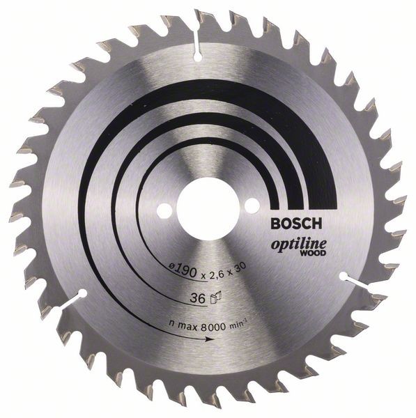 Bosch Professional List kružne pile Optiline Wood 190 x 30 x 2,6 mm, 36 - 2608640616
