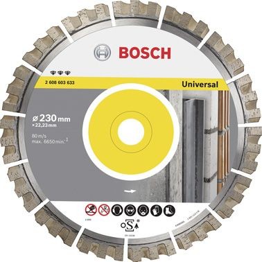 Bosch Diamanttrennscheibe Best for Universal, 125 x 22,23 x 2,2 x 12 mm