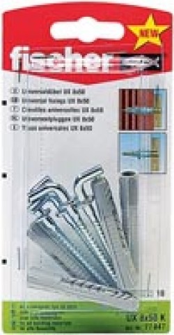 Fischer Universaldübel UX 10 x 60 WH K SB-Karte - 1 Stück