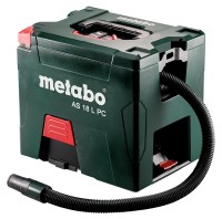 Metabo Aspiratore a batteria AS 18 L PC, con pulizia manuale del filtro, Scatola di cartone (senza batteria e caricabatteria) - 602021850
