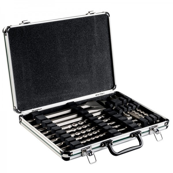 Metabo Serie di punte/scalpelli SDS-plus "SP", 17 pezzi, in valigetta di alluminio - 628414000