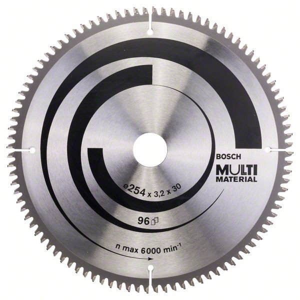 Bosch Professional Kreissägeblatt Multi Material, 254 x 30 x 3,2 mm, 96