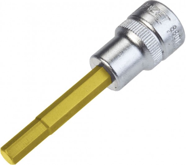 Hazet Schroevendraaier-dopsleutelbit - Vierkant hol 10 mm (3/8 inch) - Binnenzeskant-profiel - Sleutelwijdte: 7/32 - Totale lengte: 65 mm - 8801A-7/32