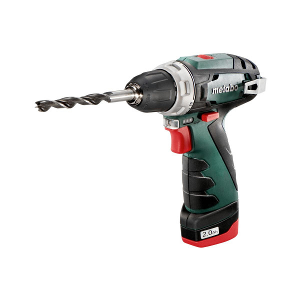 Metabo Perceuse-visseuse sans fil PowerMaxx BS, Mallette souple, 10.8V 1x2Ah Li-Ion + LC 40 - 600079500