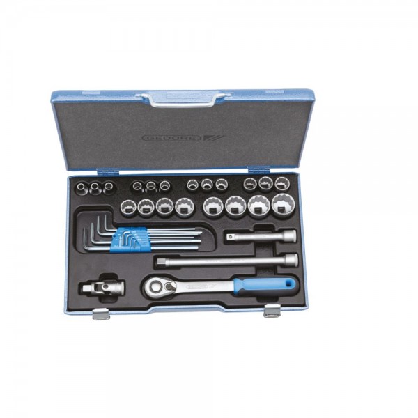 Gedore Dopsleutelset 1/2" 31-dlg 5/16-1.1/4AF - D 19 WAU-20