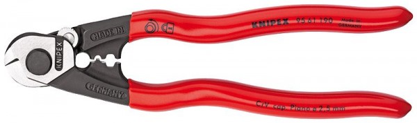 Knipex Staaldraadschaar gesmeed gepolijst met kunststof bekleed 190 mm - 95 61 190 SB