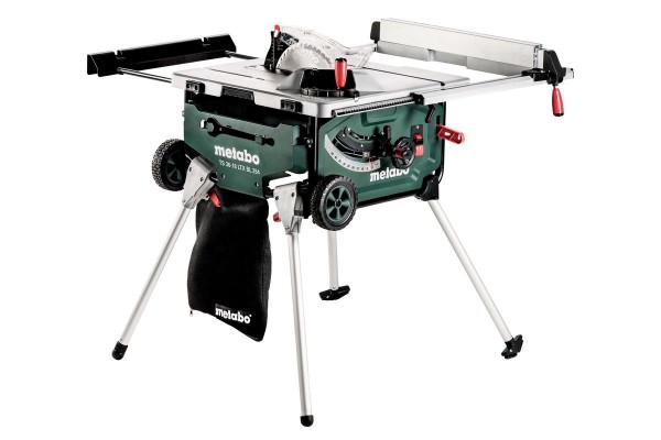 Metabo TS 36-18 LTX BL 254 Akku-Tischkreissäge, 4x18V/8Ah LiHD, Ladegerät, mit Untergestell und Trolleyfunktion - 613025810