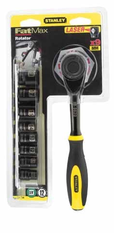 Stanley FatMax Rotator Umschaltknarre mit Steckschlüsseln 3/8", 9-teilig