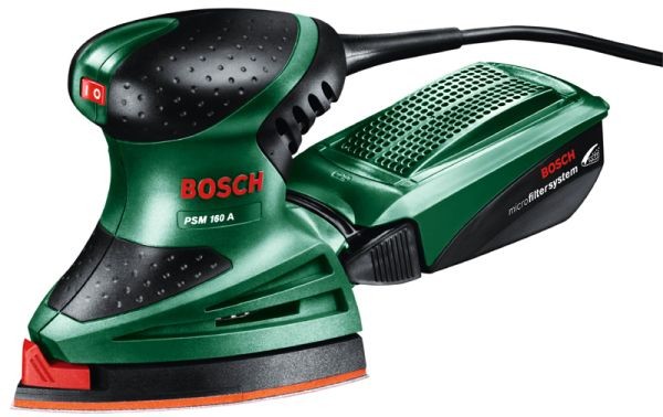 Bosch Levigatrice palmare PSM 160 A incl. 3 fogli abrasivi - 0603377000