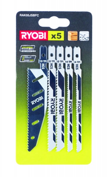 Ryobi RAK05JSBFC Stichsägeblattset, 5-teilig