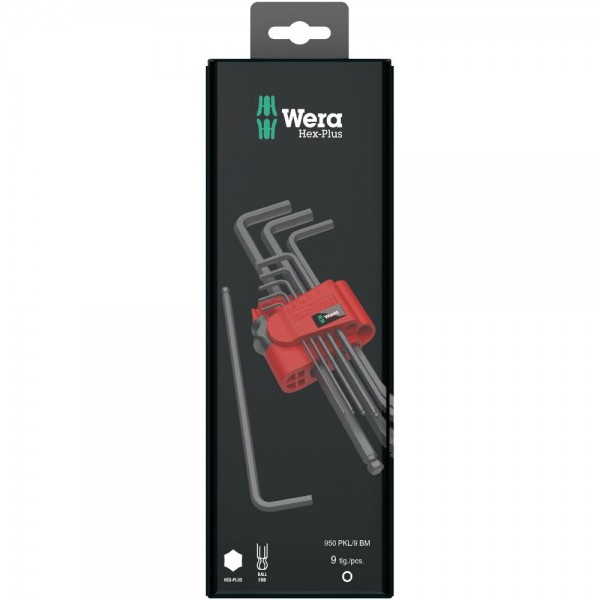 Wera 950 PKL/9 BM N SB Stifsleutelset, metrisch, BlackLaser, 9 -delig - 05073596001