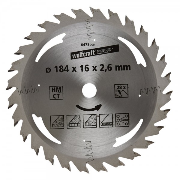Wolfcraft lama per sega circolare HM, 28 denti