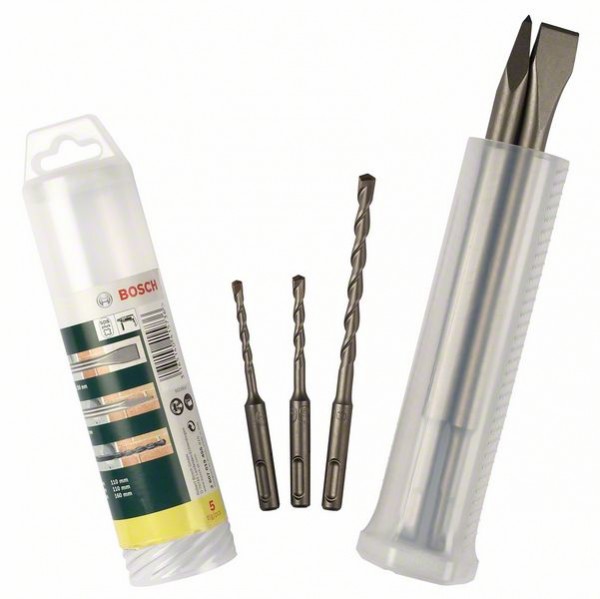Bosch Set de forets et burins SDS-plus, 5 pièces