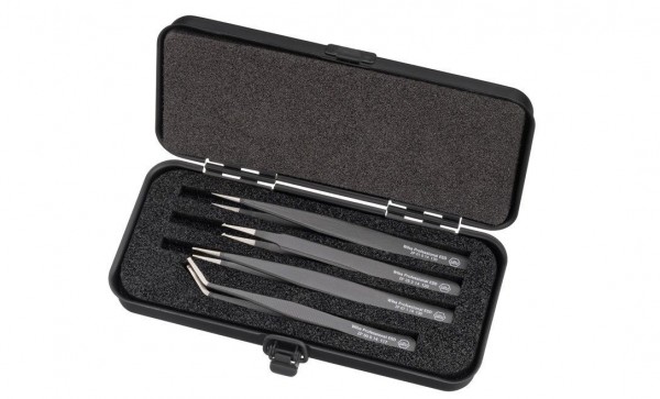 Wiha Jeu de pincettes SMD Professional ESD, 4 pièces (ZP 99 0 140 02) - 32349