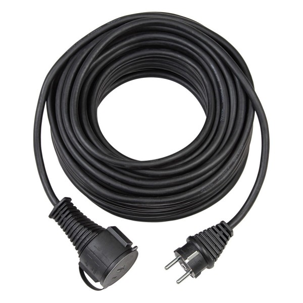 Brennenstuhl Qualitäts-Gummi-Verlängerungskabel IP44 5m schwarz H05RR-F 3G1,5