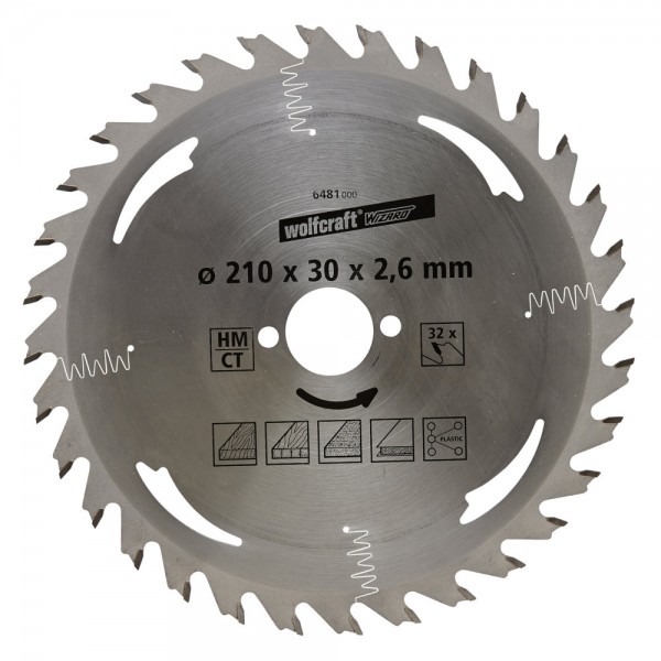 Wolfcraft lama per sega circolare HM, 32 denti