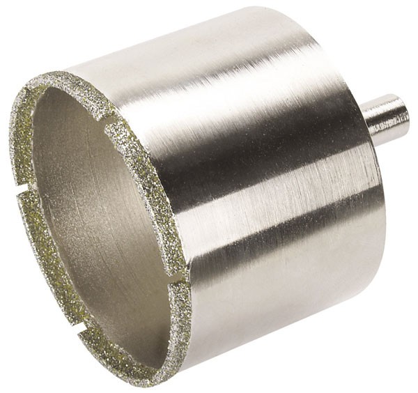 Wolfcraft Sega a tazza diamantata »Ceramic« con spugna, gambo da 10 mm, Ø 60mm - 5940000