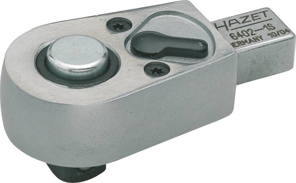 Hazet Einsteck-Umschaltknarre - Einsteck-Vierkant 9 x 12 mm - Vierkant massiv 6,3 mm (1/4 Zoll) - Gesamtlänge: 46.5 mm - 6401-1S