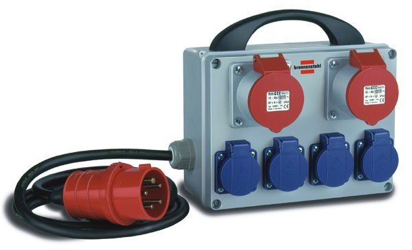Brennenstuhl Stromverteiler Kleinstromverteiler Kompakt BKV 2/4 T IP 44