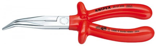 Knipex Pinza per meccanica - con becchi mezzotondi con tronchese (pinza a becchi di cicogna) 200 mm - 26 27 200
