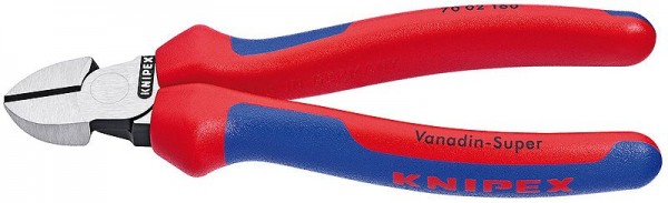 Knipex Zijsnijtang zwart geatramenteerd gepolijst met meer-componentengrepen 125 mm - 70 02 125 SB