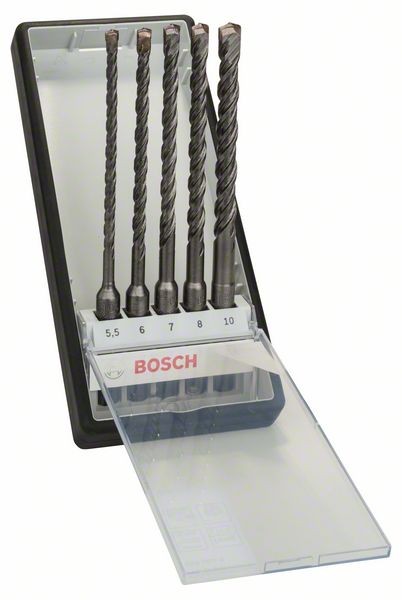 Bosch Professional Hammerbohrer-Robust Line-Set, SDS-plus-5, 5-teilig, 5,5 - 10 mm