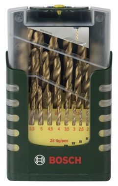Bosch Set punte per metallo HSS-TiN, 25 pezzi