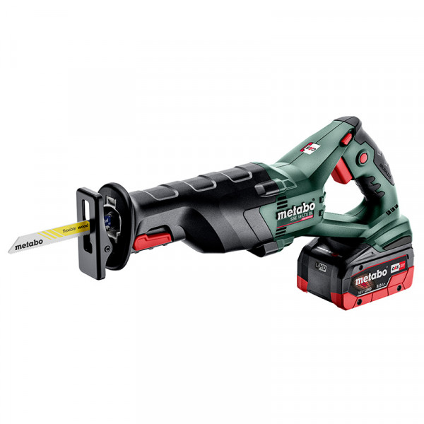 Metabo Sega diritta a batteria SSE 18 LTX BL, Valigetta in plastica, 18V 2x8Ah LiHD + ASC 145 - 602267810