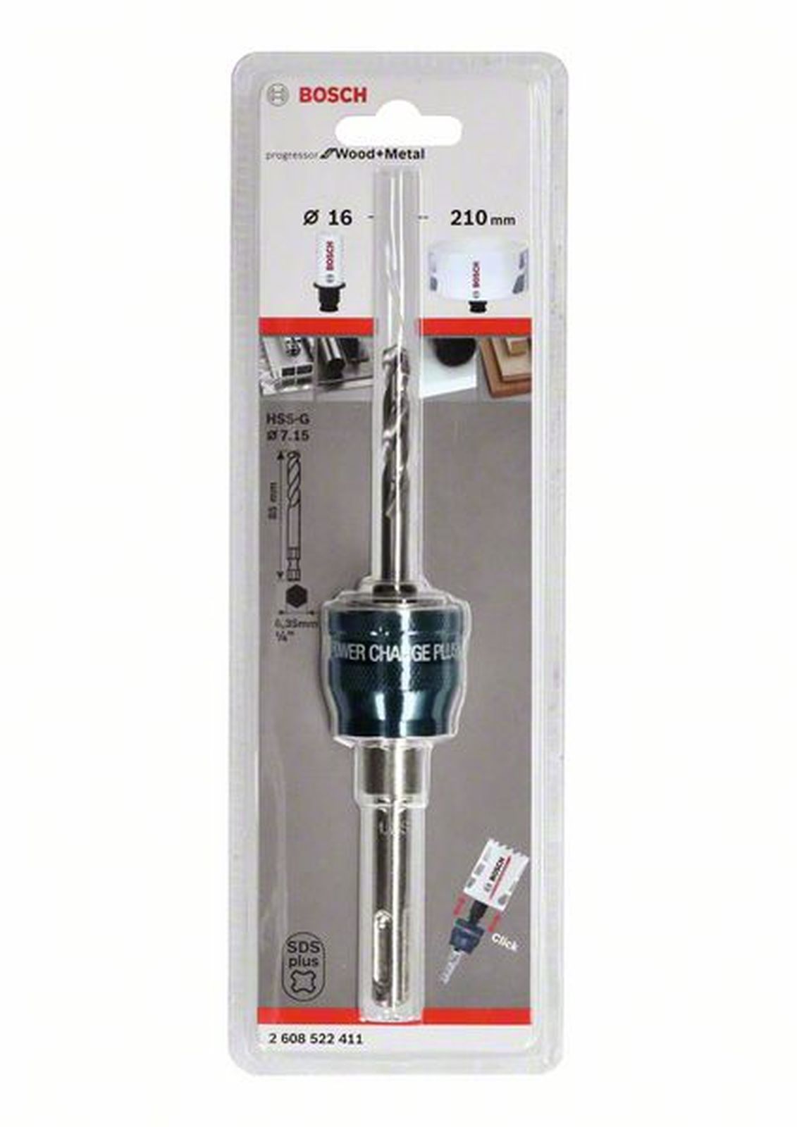 Bosch Power Change PlusAdapter SDS plus, Bohrer HSSG 7,15 x 85 mm